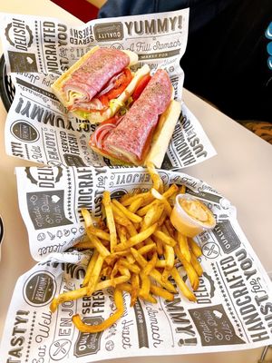 italian hoagie with fries