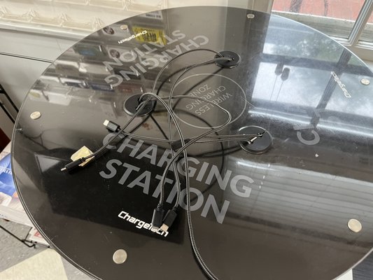 Indoor charging station with various plugs