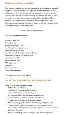 List of services