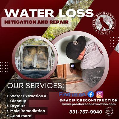 Water Leak?  Call us to cleanup and repair!