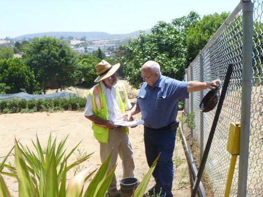 Charles N. Willess and John review the map!