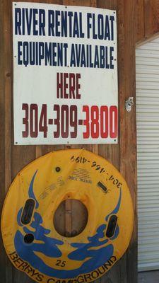 River Rental Float Here at Bypass Sales 304-309-3800