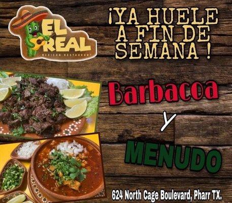 BARBACOA Y MENUDO DIARIAMENTE