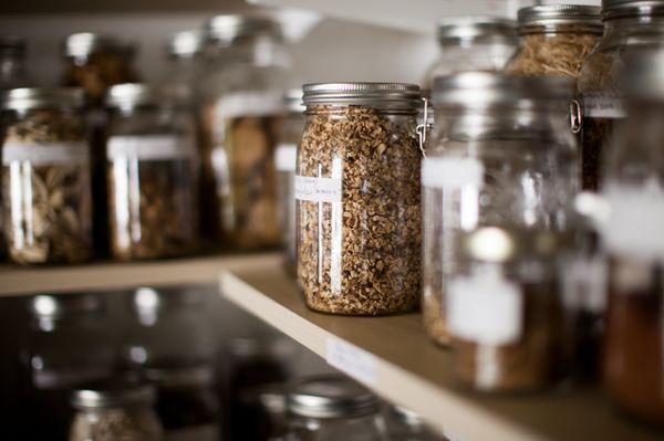 A few of the hundreds of high-grade medicinals in  our apothecary