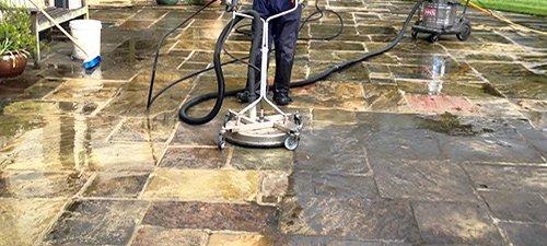 Surface cleaning a patio