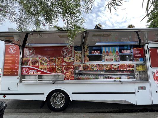 Food truck outside