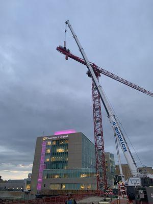 Tower crane erection