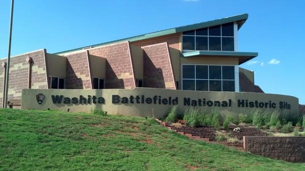 Washita Battlefield National Historic Site & visitor center. You can get maps downstairs with the U.S. Forest Service.