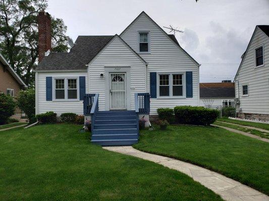 Finished siding and new windows