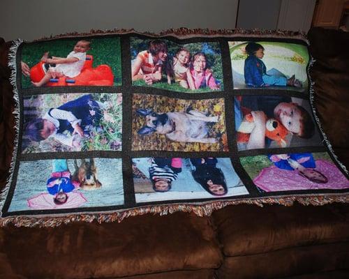 9 image photo blanket