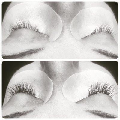 Before and after. Classic lash extensions