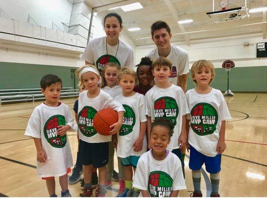 Coach Miller basketball camp t-shirts for the little ones.