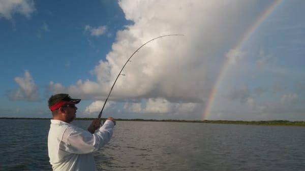 After a long and cold winter; nothing but rainbows and bent rods here!