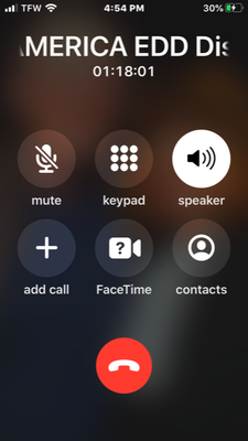 01:18:01 on Hold with Bank of America credit card dispute number. NO ONE PICKED UP PHONE CALL!