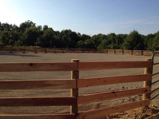 145x130 outdoor arena with new footing and great views