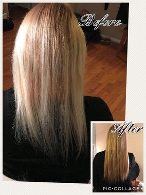 Go from short fine hair to long full locks ! Keratin infused hair extensions that last up to 6 months !