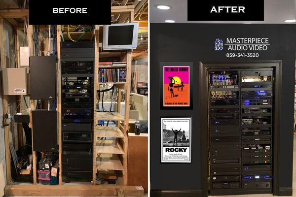 This really shows how much a little tidying up can make your equipment rack look so much better with a rather inexpensive, easy fix.