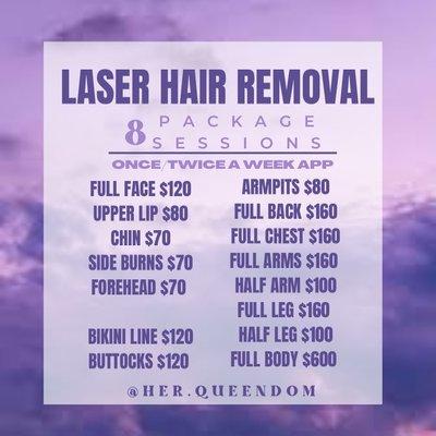 Laser hair removal packages