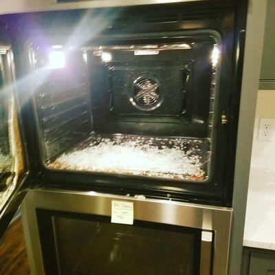 Shattered oven door