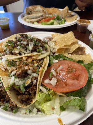 3 taco combo and quesadilla taco combo Everything was delicious