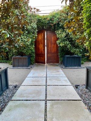 The entrance of The Apiary from inside.