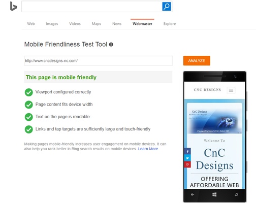 Mobile Friendly Websites