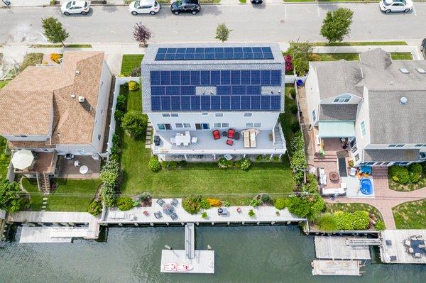 56 panels were installed for this 18.31 kW solar system in Long Beach, NY for an annual electric savings of over $4,200.