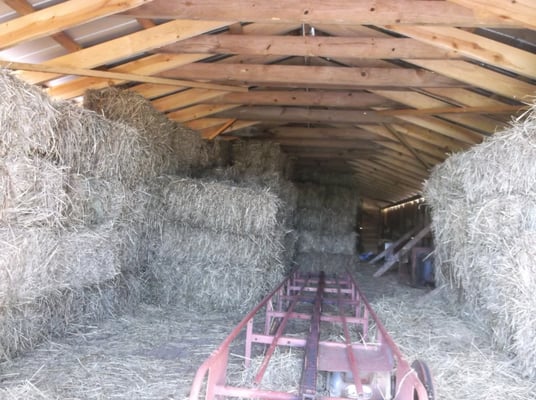 Barn hay loft after rebuild