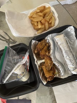 5 pc LP with fries and gyro wrap