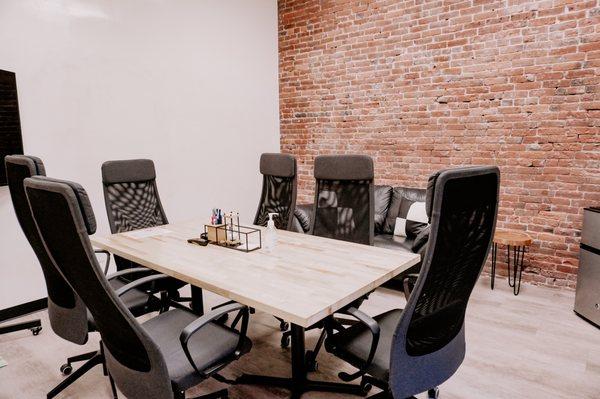 Conference Room at Co.W coworking in Salem, Oregon. This space is available to the public to rent.