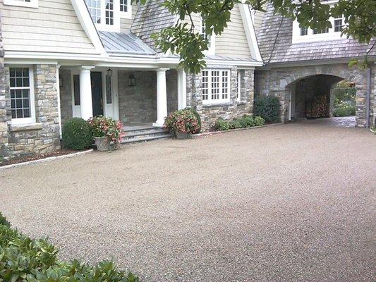 An Oil & Stone Driveway in Greenwich CT