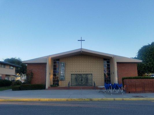 Front of the church