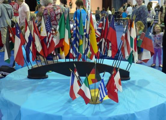 The countries represented by the student body at TMA.