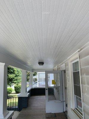 How the Ceiling Porch looks after painting.