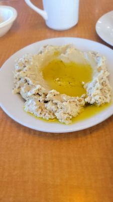 Baba Ganoush (pureed eggplant, oil & Mideastern spices) made fresh.