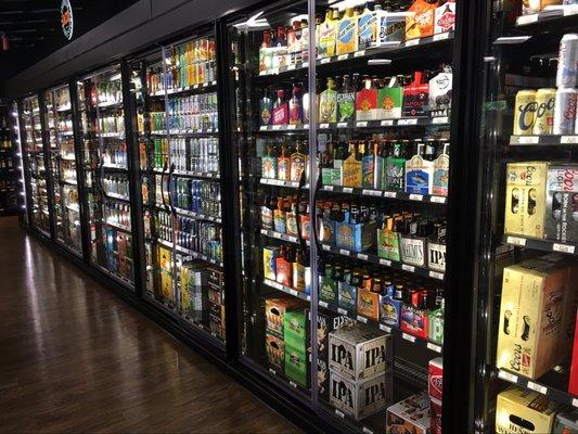 45-foot cooler with beer, wine, and champagne.