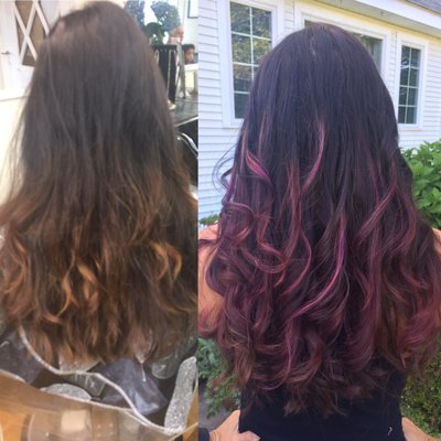 I absolutely love my gorgeous fuchsia highlights and layers!!!