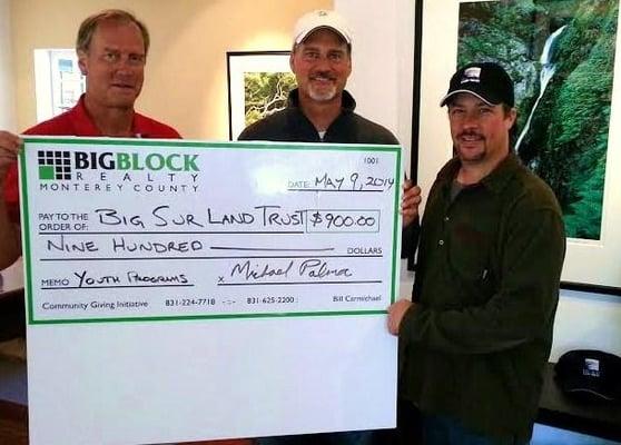 Thank you to Todd Farrington of the Big Sur Land Trust.... he coined the name for my giving program...