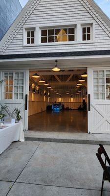 Barn can be setup for dining or used as dance floor