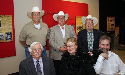 Our speakers for the opening of Texas Justice Exhibit. (back l to r) Dukes, Caldwell, Alexander. (front) Brice, Dukes, Devereaux