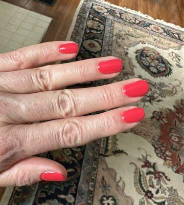 Gel polish manicure