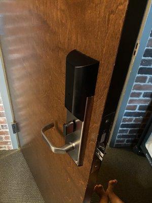 Install hotel style lock body