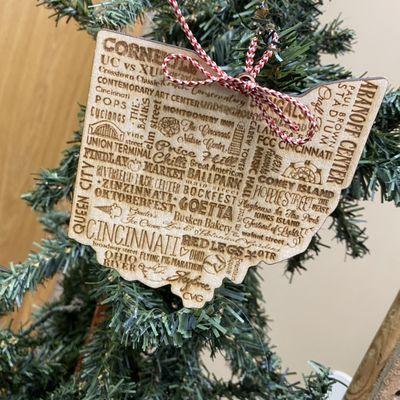 Laser Cut Ohio Ornaments