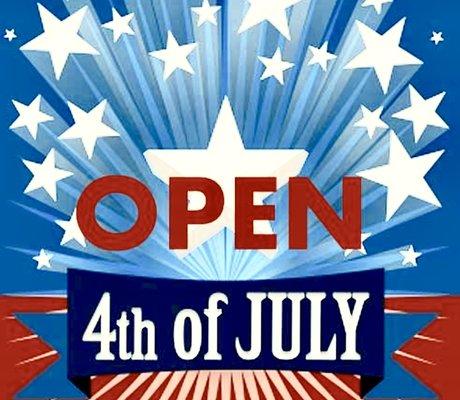 We are open to all our members on the 4th of July. We are always open to our members!