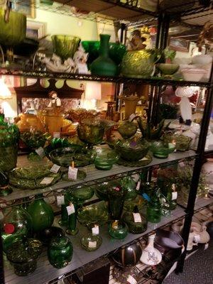 Vintage Green Glass