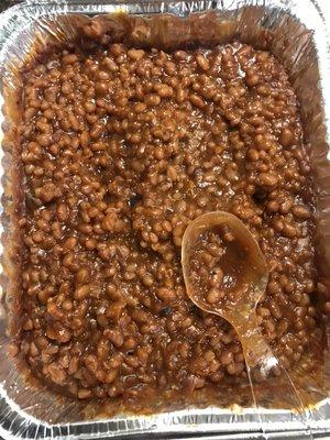 Honey BBQ baked beans w/ bacon