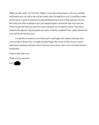 Letter to vet page 3