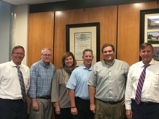 The Fitts Agency Partners (L-R) David Fitts, Chass Horton, Virginia Parks, Tim Donahue, Thomas Humber, Forrest Fitts