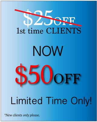 New Client Bonus! $50 off your first project, repair, maintenance or installation.