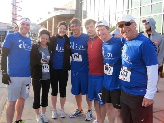 Team Align prior to the Oshkosh Half Marathon!